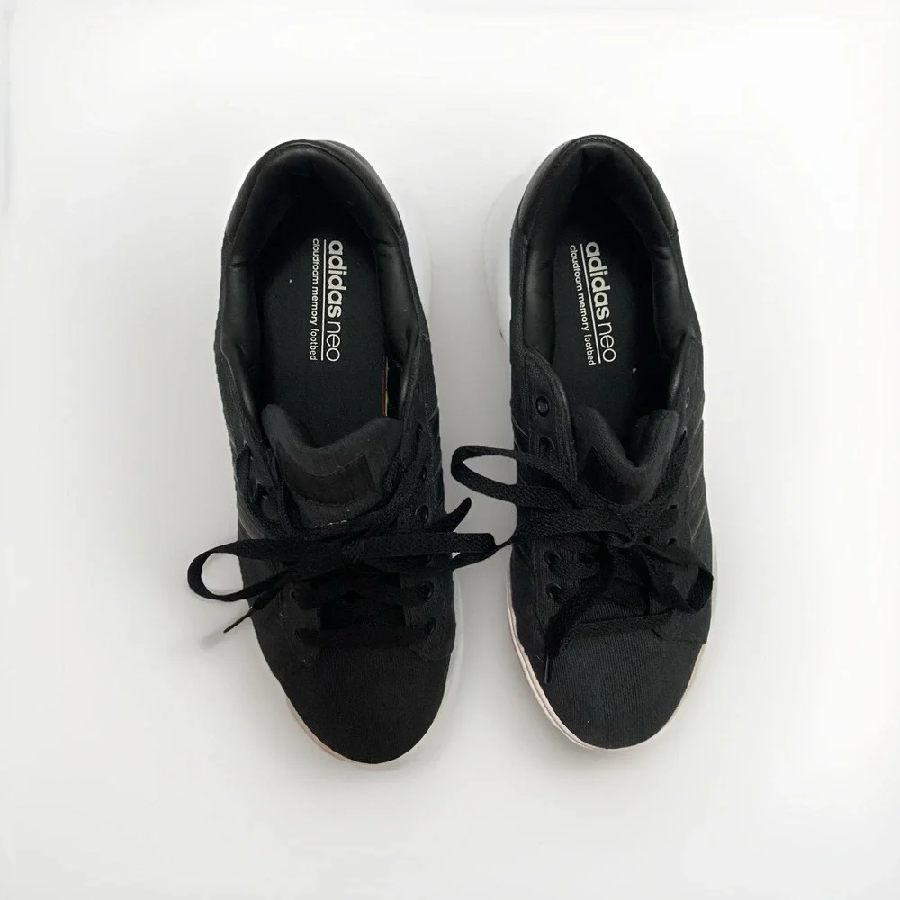 Adidas Neo Cloudfoam Memory Footbed Mens Size 8 1/2 Black